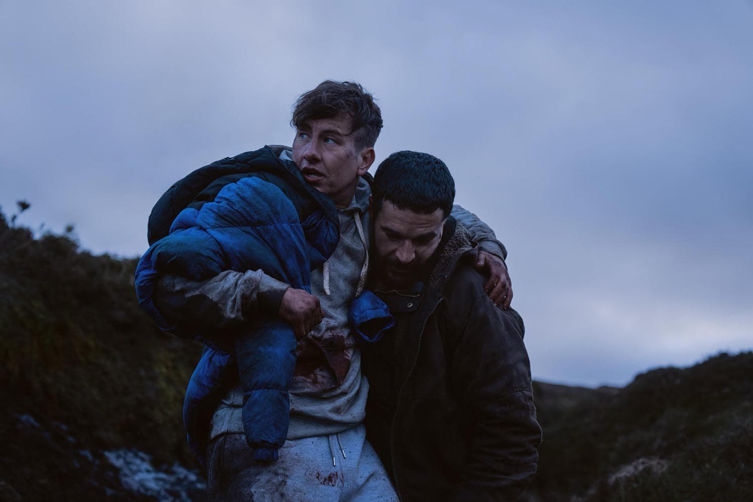 Barry Keoghan and Christopher Abbott in a scene from Bring Them Down